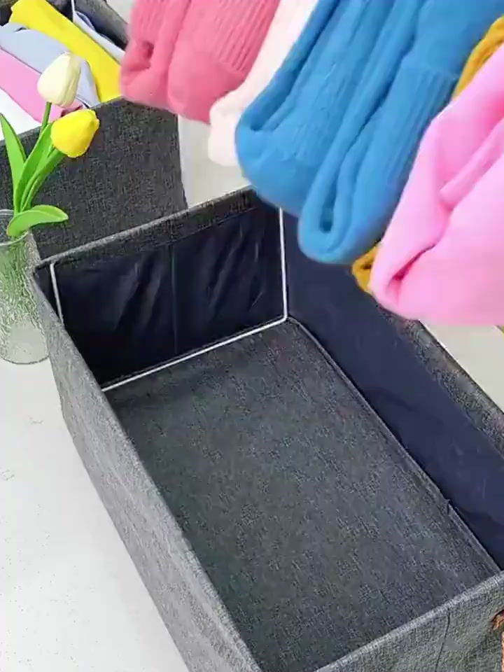 KIT 8 Cesto Organizador de Guarda Roupas Reforçado Caixa para Armazenar Multiuso Rígido