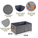 KIT 8 Cesto Organizador de Guarda Roupas Reforçado Caixa para Armazenar Multiuso Rígido