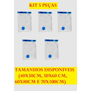 KIT 5 Sacos Ou Bomba Tomada 110V Para Embalar Á Vácuo Para Organização E Proteção Das Roupas
